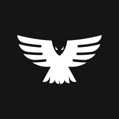 Kartal simgesi. Logo tasarım vektör şablonu, düz simge.