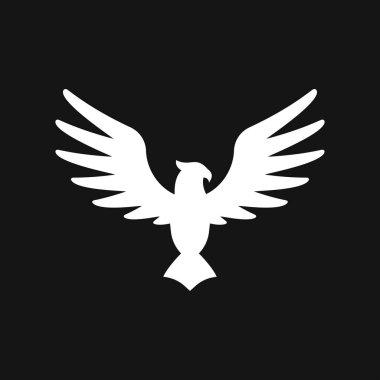 Kartal simgesi. Logo tasarım vektör şablonu, düz simge.