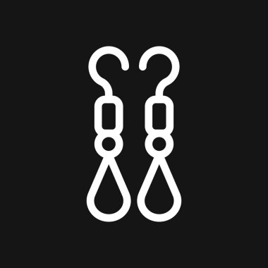 Küpe simgesi. İnci küpe vektör simgesi vektör illüstrasyon