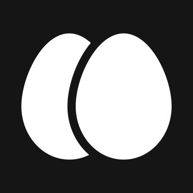 Yumurta vektör simgesi, kahvaltı gıda sembolü. Düz vektör çizimi