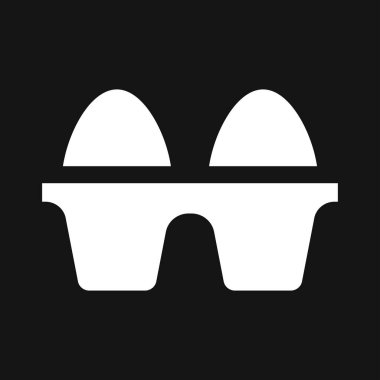 Yumurta vektör simgesi, kahvaltı gıda sembolü. Düz vektör çizimi