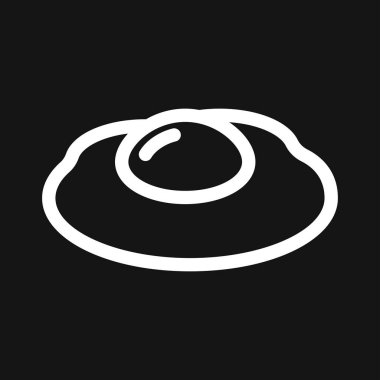 Yumurta vektör simgesi, kahvaltı gıda sembolü. Düz vektör çizimi