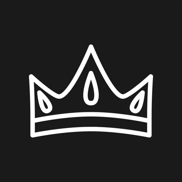 Crown Icon w modnym, płaskim stylu na tle. — Wektor stockowy