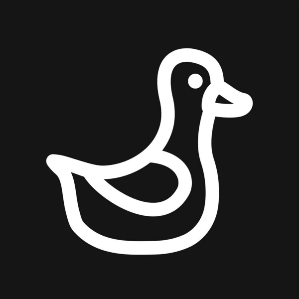 Entensymbol. Bauernhof-Enten-Vektorsymbol für Webdesign — Stockvektor