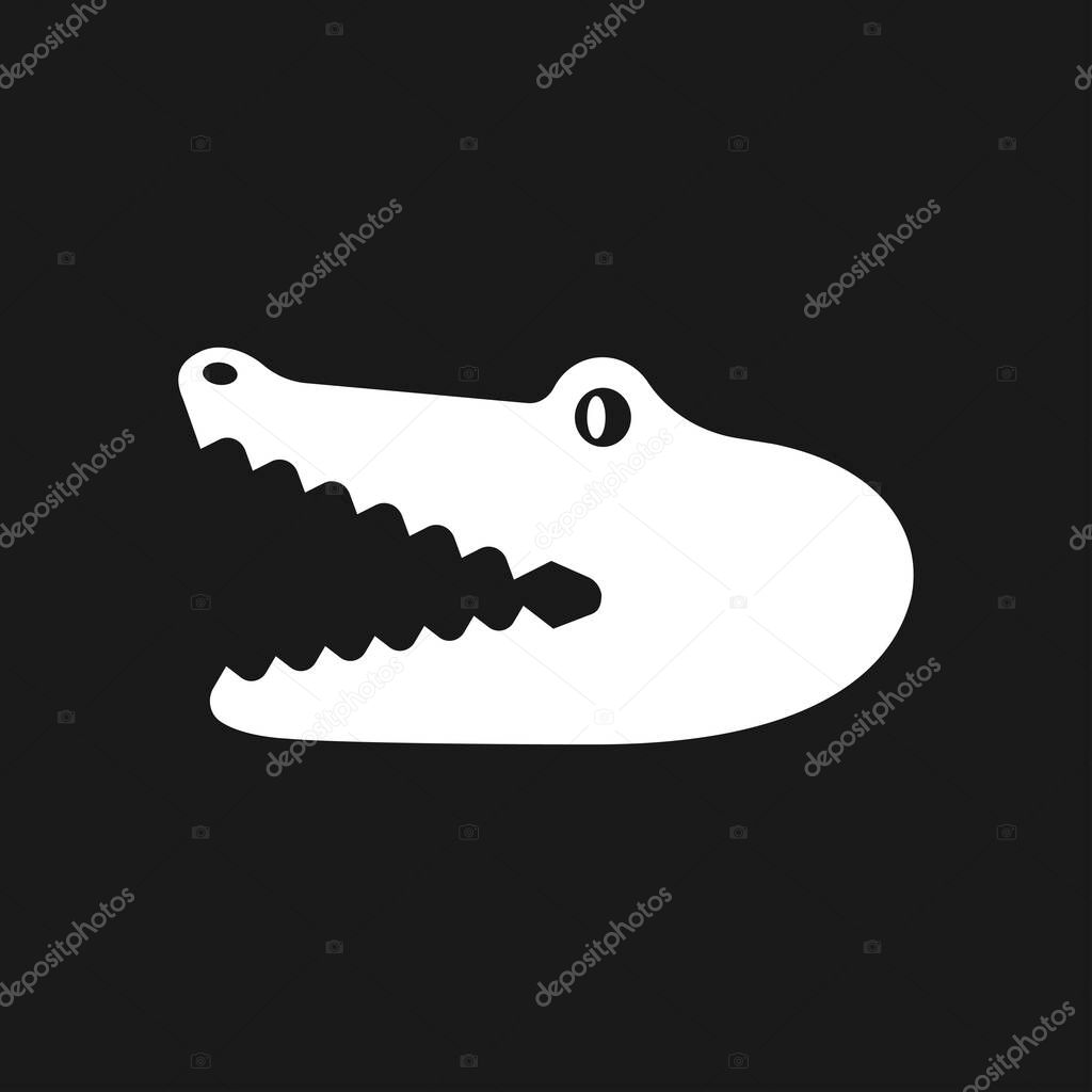 Crocodile icon. zoo animal flat design. vector illustration