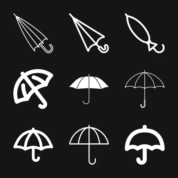 Regenschirm Symbol Wettersymbol Isoliert Auf Hintergrund — Stockvektor