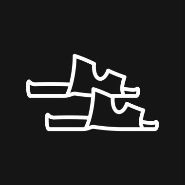 Sandalet ikonu, kadınsı ayakkabının sembolü. vektör işareti