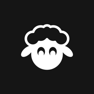 Arka planda koyun vektör simgesi. Şirket için logo tasarımı.