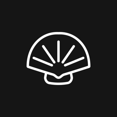 Kabuk simgesi, arka planda izole edilmiş deniz hayvanı sembolü. Vektör işareti