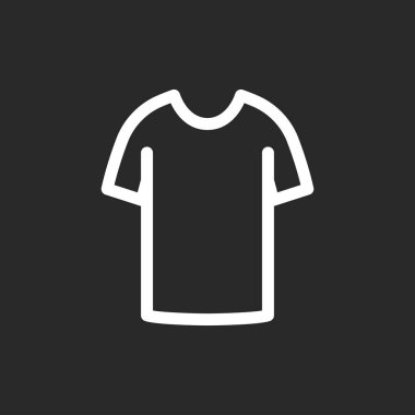 Gömlek simgesi, vektör simgesi arkaplanda izole.