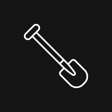 Kürek vektör simgesi, arkaplanda resimleme.