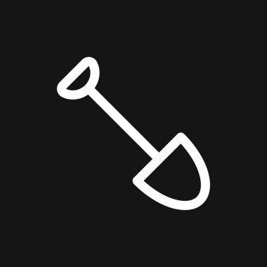 Kürek vektör simgesi, arkaplanda resimleme.