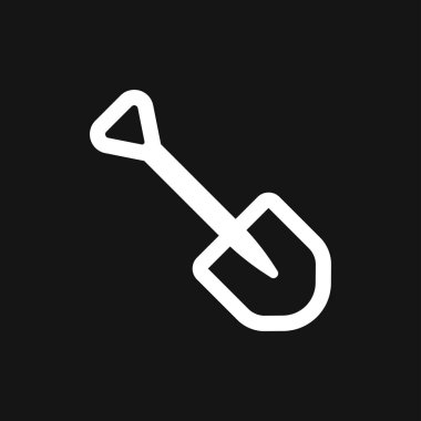 Kürek vektör simgesi, arkaplanda resimleme.