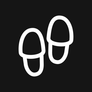 Terlik simgesi vektörü, arkaplanda izole edilmiş fachion sembolü.