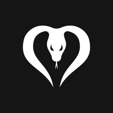 Yılan simgesi, arka planda izole edilmiş hayvan sembolü.