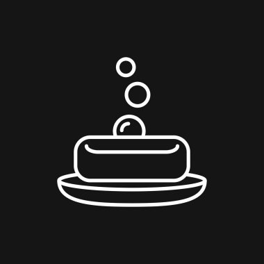 Sabun simgesi, arkaplanda izole edilmiş temizlik sembolü.