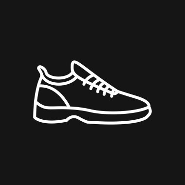 Spor ayakkabı ikonu. Çalışan ayakkabı sembolü arka planda izole edildi.