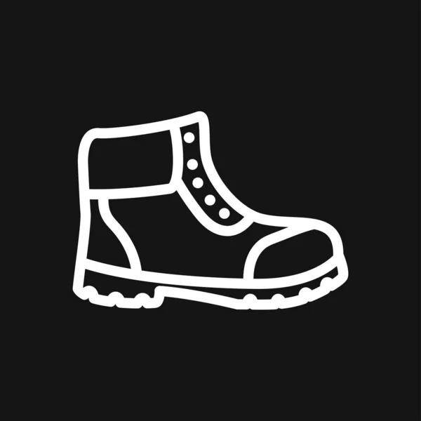 Icône Timberland Illustration Vectorielle Minimaliste Chaussures Modernes Unisexes Isolées Sur — Image vectorielle