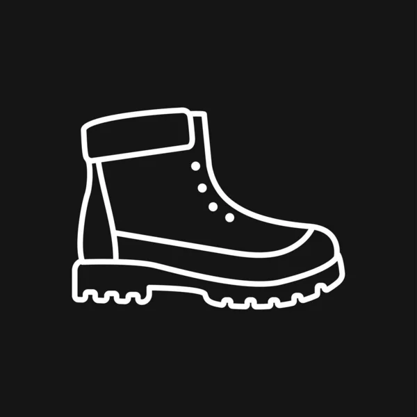 Icône Timberland Illustration Vectorielle Minimaliste Chaussures Modernes Unisexes Isolées Sur — Image vectorielle