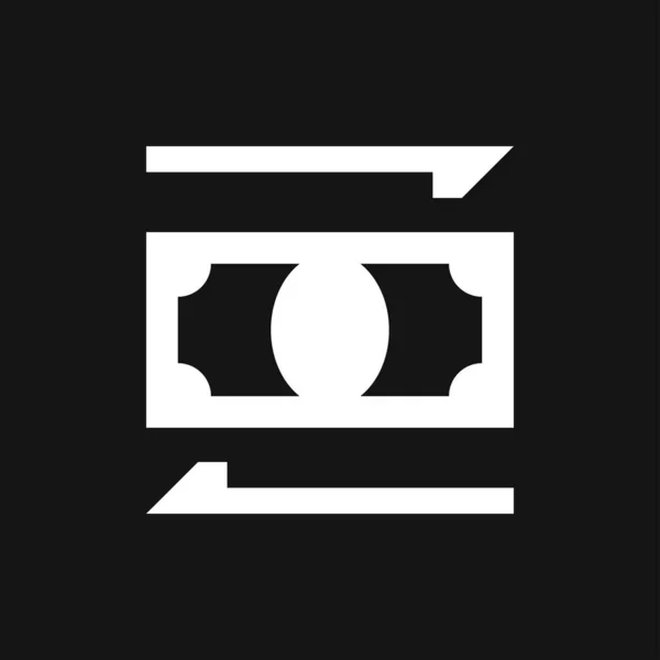 Ikona Přenosu Symbol Peněz Izolovaný Pozadí — Stockový vektor