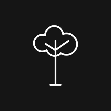 Ağaç simgesi, arkaplanda izole edilmiş ağaç sembolü.