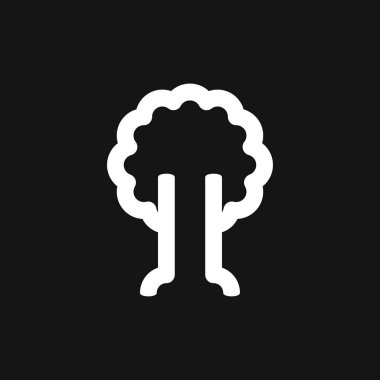 Ağaç simgesi, arkaplanda izole edilmiş ağaç sembolü.