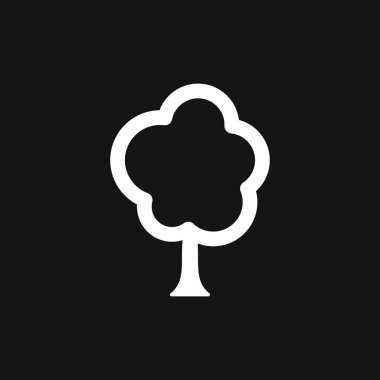 Ağaç simgesi, arkaplanda izole edilmiş ağaç sembolü.