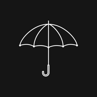 Şemsiye simgesi. Arkaplanda hava simgesi izole edildi.