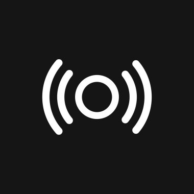 Wifi vektör simgesi. Bilgisayar ve ağ bağlantıları arkaplanda izole edilmiş sembol.