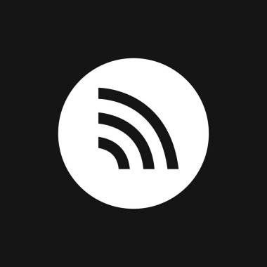 Wifi vektör simgesi. Bilgisayar ve ağ bağlantıları arkaplanda izole edilmiş sembol.