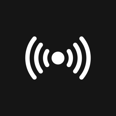 Wifi vektör simgesi. Bilgisayar ve ağ bağlantıları arkaplanda izole edilmiş sembol.