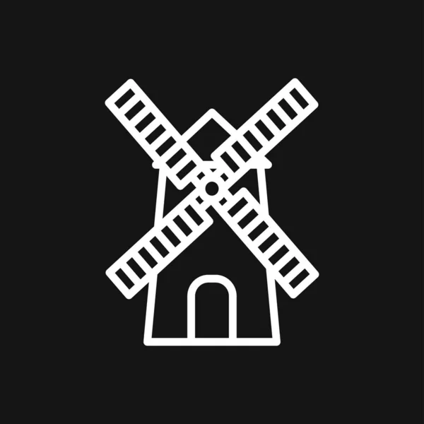 Windmill vektor ikon, vindturbin symbol isolerad på bakgrunden. — Stock vektor