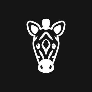 Soyut zebra desen simgesi arkaplanda izole edildi