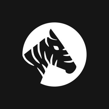 Soyut zebra desen simgesi arkaplanda izole edildi