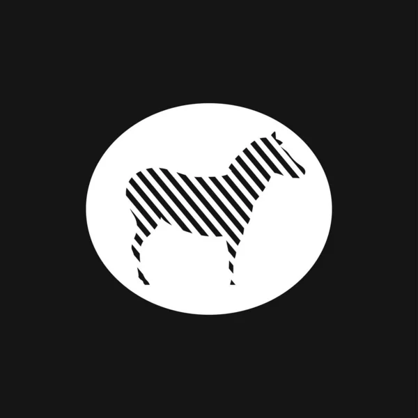 Abstraktes Zebramuster Symbol Isoliert Auf Dem Hintergrund — Stockvektor