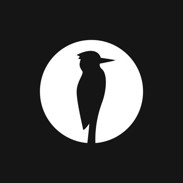 Specht Icoon Vogel Symbool Geïsoleerd Achtergrond — Stockvector