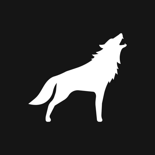 Icône Loup Symbole Animal Isolé Sur Fond — Image vectorielle