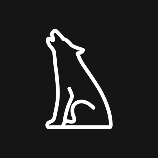 Icône Loup Symbole Animal Isolé Sur Fond — Image vectorielle