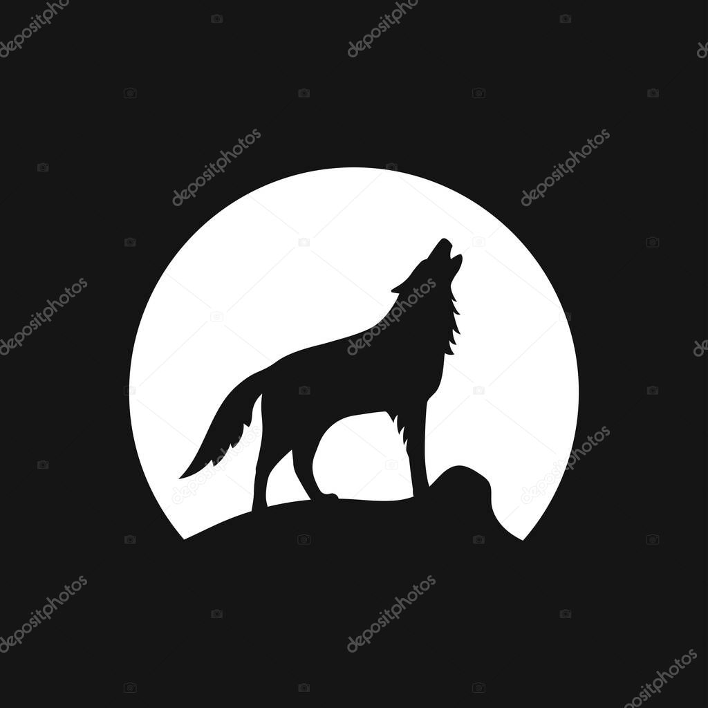 Wolf icon. Animal symbol isolated on background.