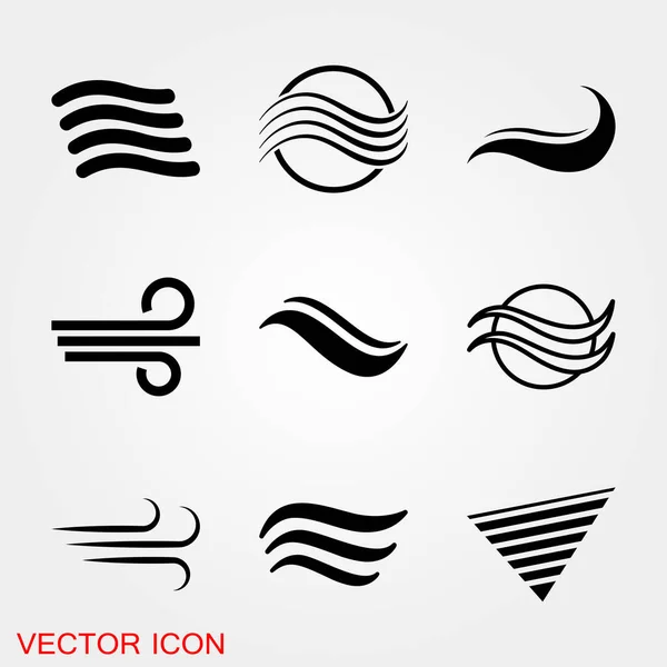 Icône Aérienne Symbole Énergie Éolienne Illustration Vectorielle — Image vectorielle