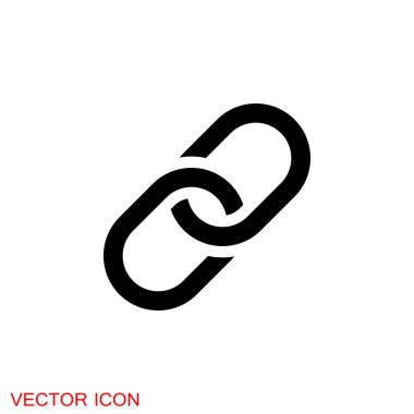 Bağlantı simgesi, tasarım ögesi. Şirket için soyut logo fikri. Vektör