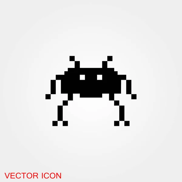 Platillo Extraterrestre Ovni Icono Objeto Volador Identificado — Vector de stock