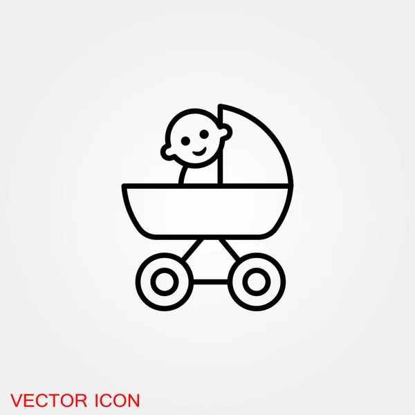 Baby Changing Diapers Flat Icon Sign — Stock Vector