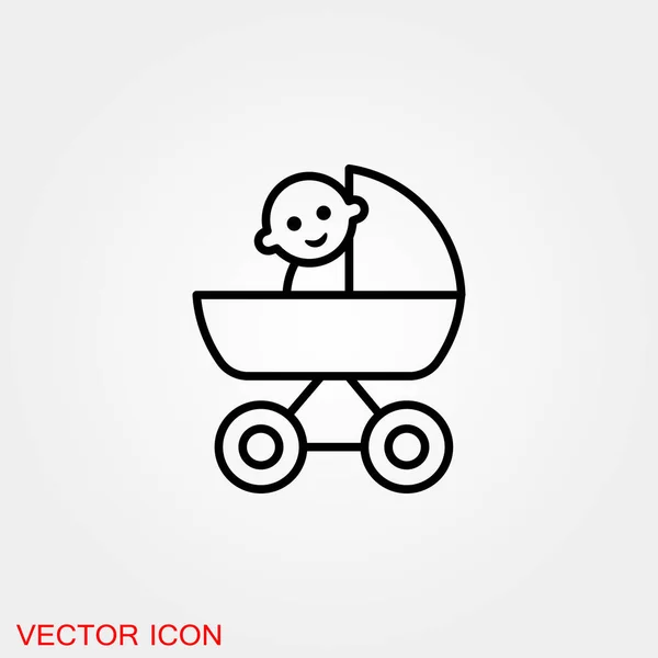 Pañales Cambiantes Signo Icono Plano — Vector de stock