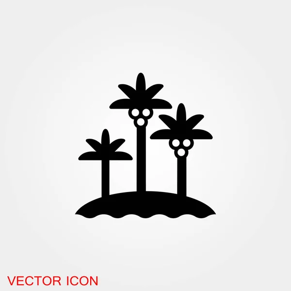 Icono Playa Iconos Verano Con Signo Fondo — Vector de stock