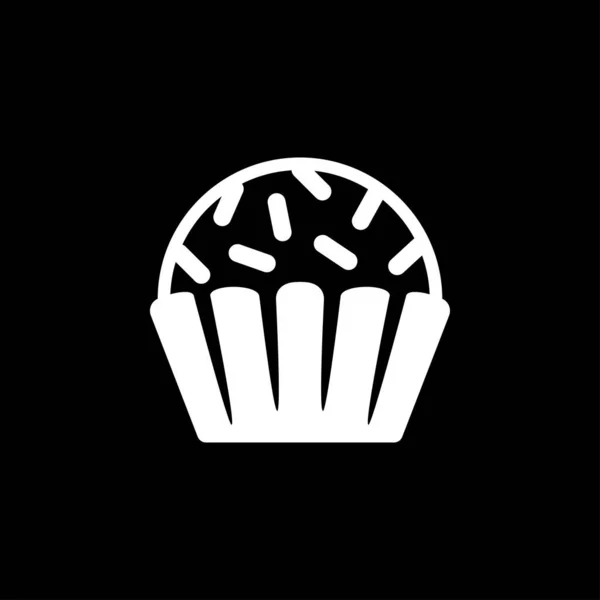 Brigadeiro Icon Vector Brigadiere Dolce Brasiliano — Vettoriale Stock