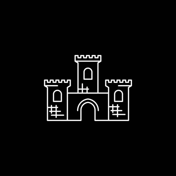 Kasteel Icoon Kasteel Toren Pictogram Symbool — Stockvector