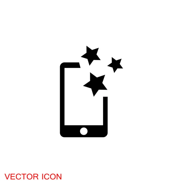 Mobiltelefon Ikon Okostelefon Ikon Vektor Jel — Stock Vector