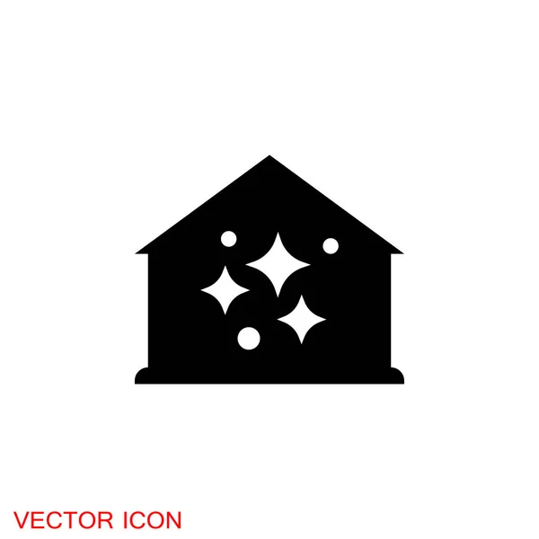 Icono Limpieza Servicios Limpieza Industrial Limpiador Riesgos Trabajo — Vector de stock