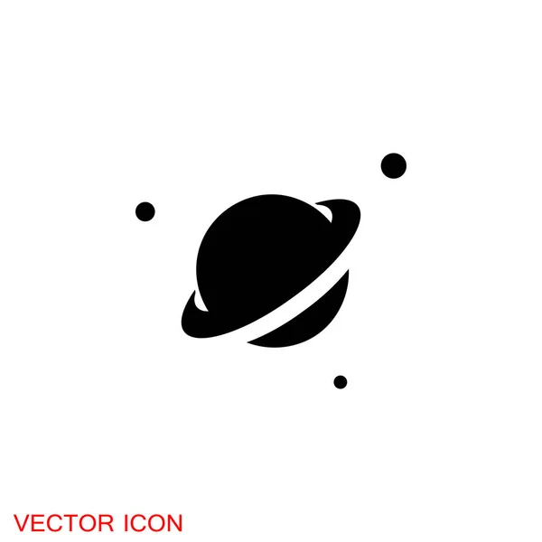 Weltraum Ikone Flachen Stil Vektorzeichenillustration — Stockvektor